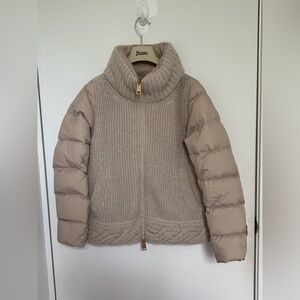 Herno mixed media winter bomber jacket